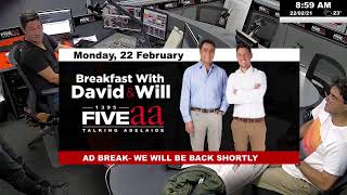 WATCH LIVE FIVEaa Breakfast with David Penberthy amp Will Goodings [upl. by Orapma]