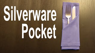 Napkin Silverware Pocket Tutorial  Angled Pocket [upl. by Aramen]