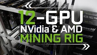 12GPU GTX 1070Ti amp AMD Mining Rig Build [upl. by Nahtan]