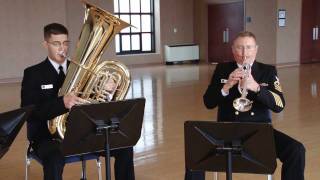 Navy Band Brass Quartet  quotThe Stomping Sailors Marchquot [upl. by Yot394]