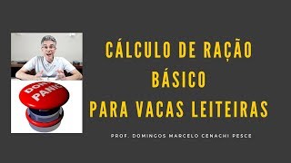 Cálculo de ração básico para vacas leiteiras [upl. by Moyna79]