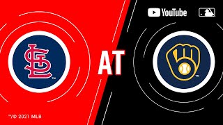 Cardinals at Brewers  MLB Game of the Week Live on YouTube [upl. by Akerue]