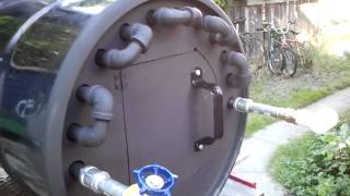 Wood fire hot water heater [upl. by Abate]