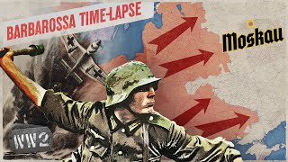 Operation Barbarossa TimeLapse Map  Eastern Front 19411942  WW2 [upl. by Elagibba]