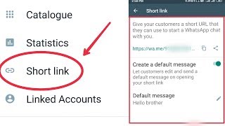 How To Use WhatsApp Business Short Link  What is Short link in WhatsApp Business [upl. by Kenay]