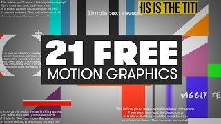 21 FREE Motion Graphics For Premiere  PremiumBeatcom [upl. by Ltihcox881]