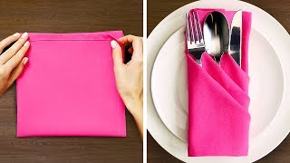 27 NAPKIN FOLD IDEAS [upl. by Olnee]