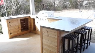 DIY Modern Outdoor Kitchen and Bar  Modern Builds  EP 21 [upl. by Gerard]