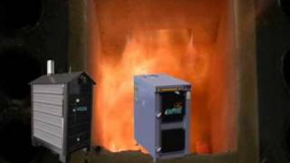 How Gasification Works High Efficiency Wood Burning Furnaces amp Wood Gasifier [upl. by Kattie]