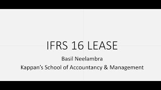 IFRS 16 LEASES ACCA FR [upl. by Theron]