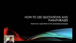 Quoting and Paraphrasing in MLA [upl. by Natascha546]