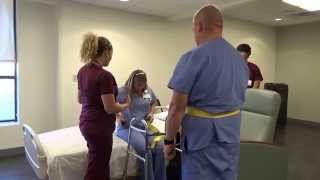 Physical Therapy Transfer Training  How To Transfer From Wheelchair To Bed [upl. by Durst]