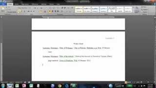 How to make an MLA Works Cited page in Word [upl. by Kong]