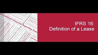 IFRS 16 Definition of a lease [upl. by Herstein]