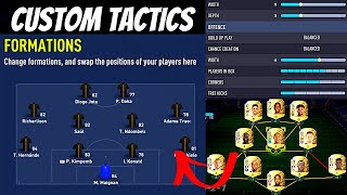 HOW TO CHANGE YOUR INGAME FORMATIONCUSTOM TACTICS FUT 22 [upl. by Aihtnamas86]