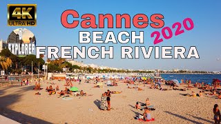 🇫🇷Walking in CANNES beachFRENCH RIVIERA 2020【4K】 [upl. by Barlow914]