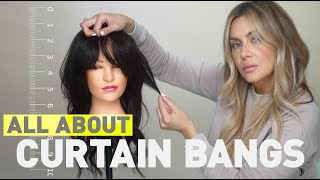 How To Cut and Style Curtain Bangs [upl. by Aluk]