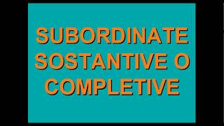 Grammatica3 le subordinate sostantive o completive [upl. by Ralyks236]