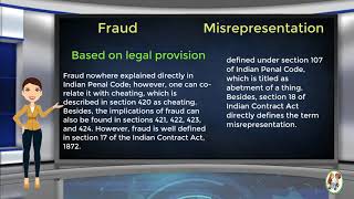 What is Difference Between Fraud amp Misrepresentation [upl. by Nnailuj302]