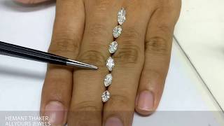 Marquise shape diamonds size comparison on hand [upl. by Dempstor331]