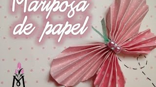 TUTORIAL Cómo Hacer Una mariposa de PapelHow to Make Paper Buterfly [upl. by Nnazil322]