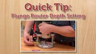 Quick Tip Plunge Router Depth Setting [upl. by Natsud]