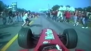 Schumacher somehow avoids hitting fans after track invasion Italy 2000 [upl. by Plath]