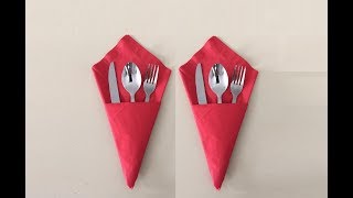 DIY Easy Napkin Folding by MadeByFate 6 [upl. by Pernick514]