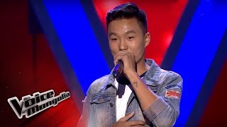 MunkhErdeneI  quotSixteen tonsquot  Blind Audition  The Voice of Mongolia 2018 [upl. by Nnylireg]