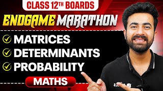 Class 12th MATHS  Matrices Determinants Probability  ENDGAME MARATHON 🔥  PW [upl. by Anrahc]