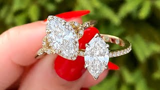 Marquise Diamond Engagement Rings  Ken amp Dana Design [upl. by Spielman]