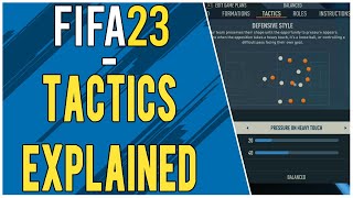 All Custom Tactics Instructions Explained in FIFA 23 [upl. by Aihsenad289]