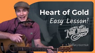 Heart Of Gold by Neil Young  Easy Guitar Lesson [upl. by Assenev]