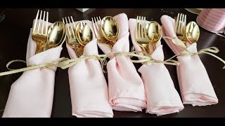 DIY Napkin Arrangement  Quick and Easy [upl. by Dollar]