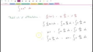 Integration by parts the product rule of integration [upl. by Leitman750]