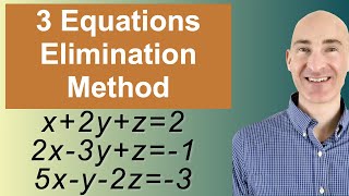 Solving Systems of 3 Equations Elimination [upl. by Serica]