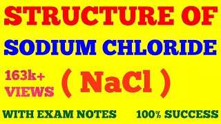 STRUCTURE OF SODIUM CHLORIDE  NaCl   SODIUM CHLORIDE STRUCTURE  SOLID STATE PHYSICS  NOTES [upl. by Eelaras332]