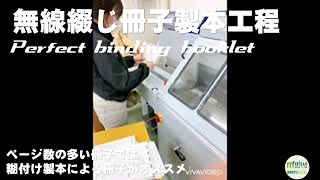 無線綴じ機の運転動画＜糊付け製本冊子の出来上がるまで＞ [upl. by Grinnell]