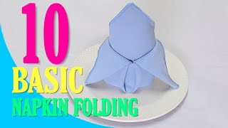 10 Simple Napkin Folding [upl. by Casandra86]