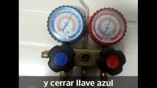 como hacer carga de gas a un aire acondicionado [upl. by Tiersten]