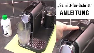 Anleitung Entkalken  Krups Kapselmaschine Nespresso CitizampMilk [upl. by Refeinnej]