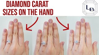 Every Diamond Shape and Carat Size Shown on the Hand and Finger [upl. by Nelson28]