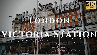 London Victoria Station Walk Through England 4K [upl. by Ahsital]