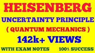 HEISENBERG UNCERTAINTY PRINCIPLE  QUANTUM MECHANICS  WITH EXAM NOTES [upl. by Laine207]