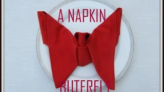 Napkin Folding  Butterfly [upl. by Rahmann]