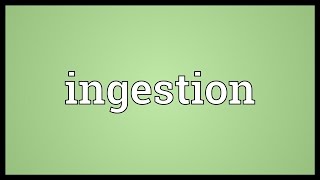 Ingestion Meaning [upl. by Garv]