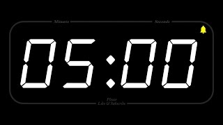 5 MINUET  TIMER amp ALARM  Full HD  COUNTDOWN [upl. by Tabina]