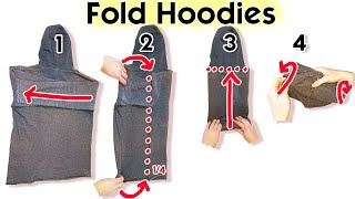 3 Clever Ways to Fold Hoodies and Save Space [upl. by Eahs]