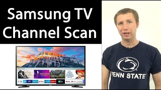 How To Run a Channel Scan or Auto Program a Samsung Smart TV [upl. by Atisor]