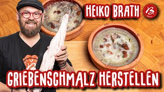 Griebenschmalz Herstellen 🔴🐖 Schweineschmalz mit Flomen [upl. by Cobby]